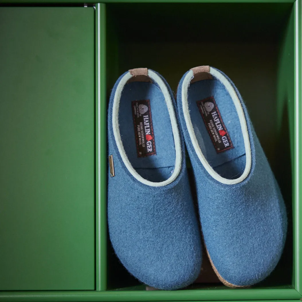 Wool Felt Clogs - Kris - Turquoise (Adults 36-42)