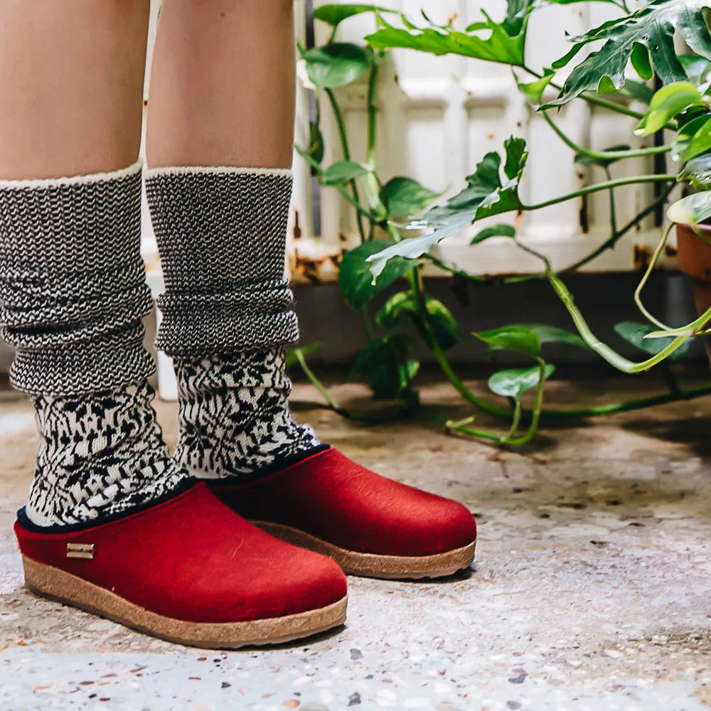 Wool Felt Clogs - Kris - Turquoise (Adults 36-42)