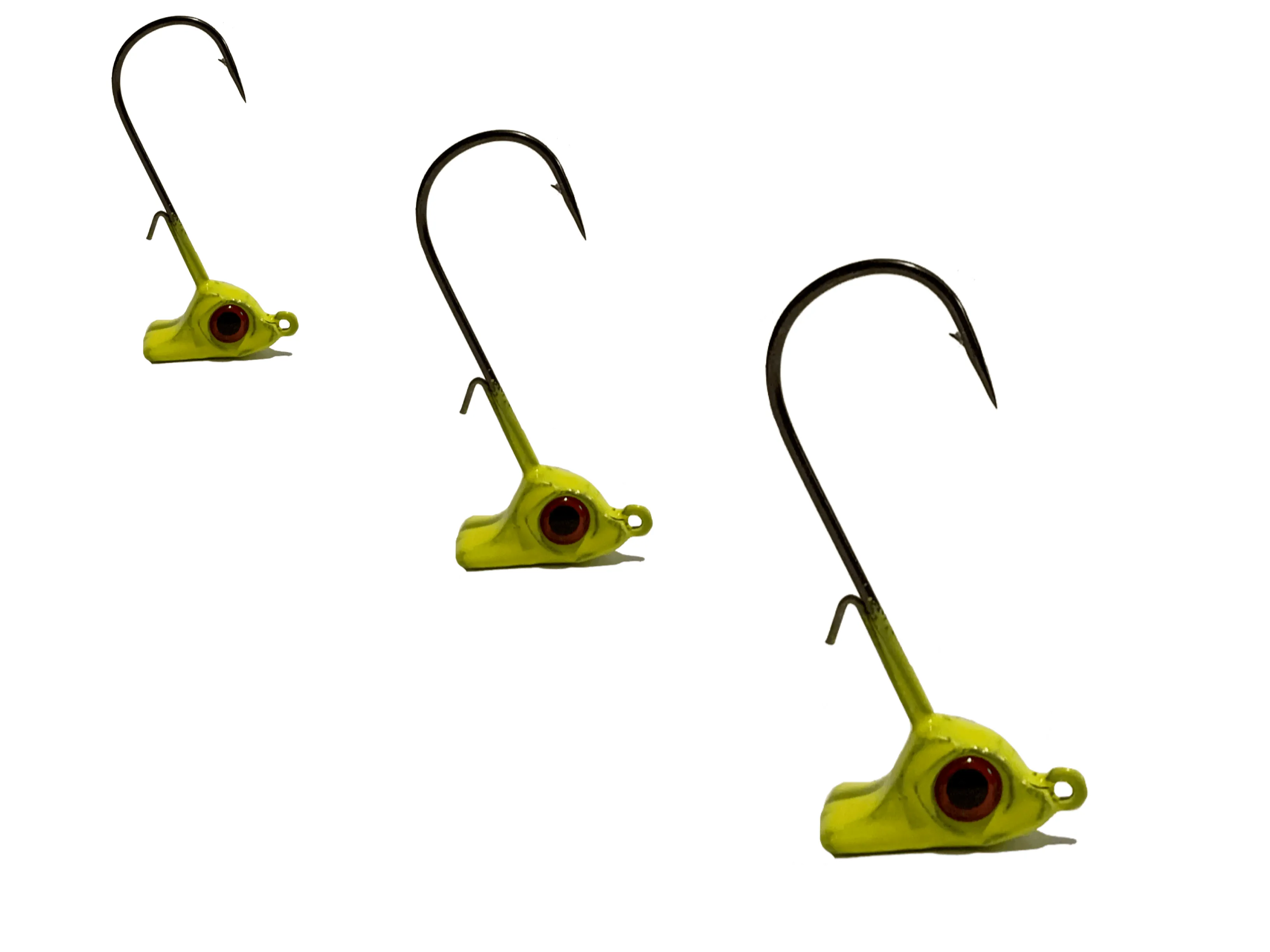 Yellow Chartreuse Stand Up Jig Heads 3pk