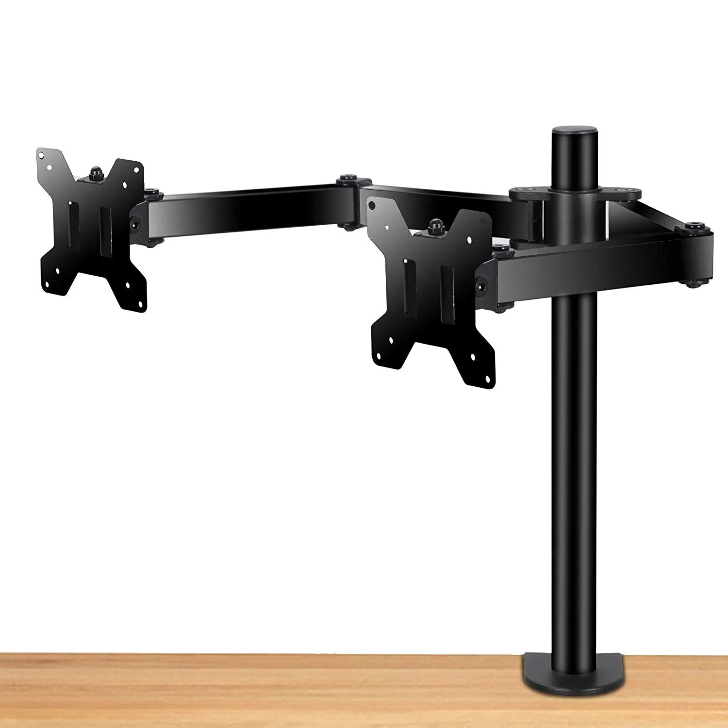 ZENY™ LCD Dual Monitor Mount Stand with Clamp Adjustable Arm Dual Mount Fits for 2 Screens 13’’- 27’’